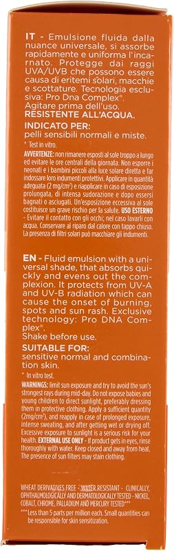 Sun System Water Touch Fluido Comfort Color, Fluido Solare Idratante Viso Colorato, Effetto Setoso e Matt, SPF 50+, per Tutti i Tipi di Pelle, Confezione da 50 ml