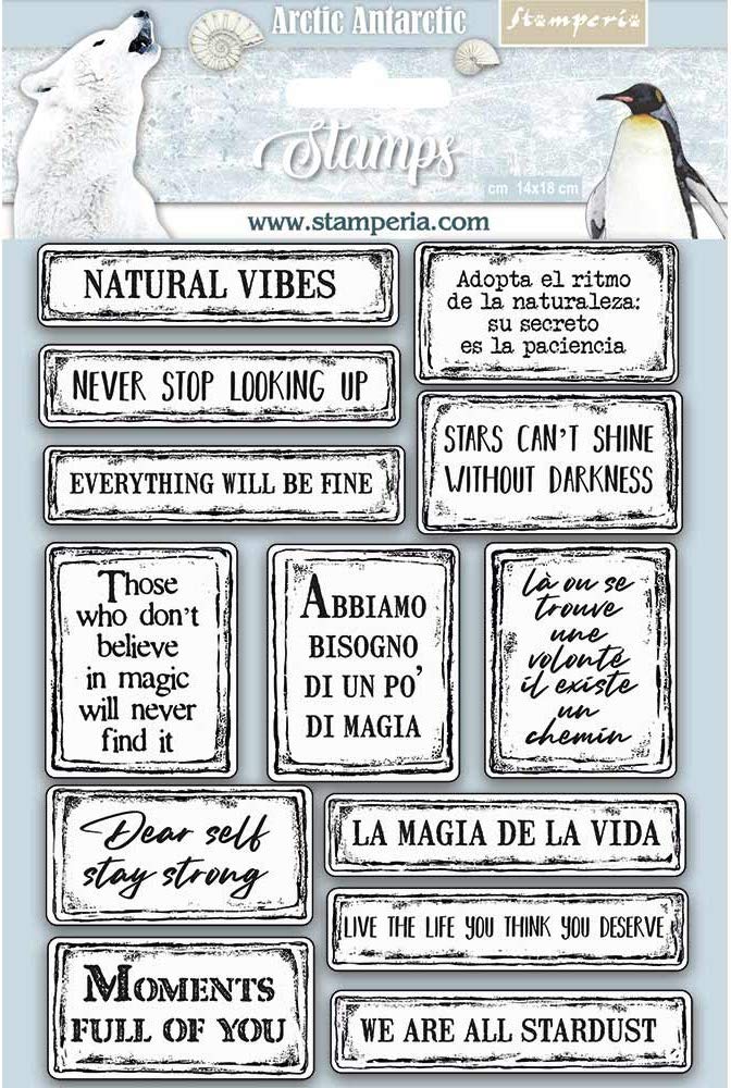 Stamperia Cling Rubber Stamp 5.5"X7"-Quotes, Arctic Antarctic -WTKCC180