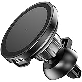 TOZO W8 Wireless Car Charger Auto-attraction Magnets Fast Charging Air Vent Mount Compatible for iPhone 12/12 Mini/12 Pro/ 12