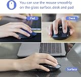 LeadsaiL Wireless Mouse Silent 6 Buttons 1600DPI 3 DPI Levels Windows Mac USB view 3