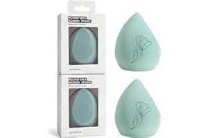 JUNO & Co. 2 Packs Microfiber Makeup Sponge, Dual Layer Technology for Full Coverage Flawless Makeup Blender for Foundation, 