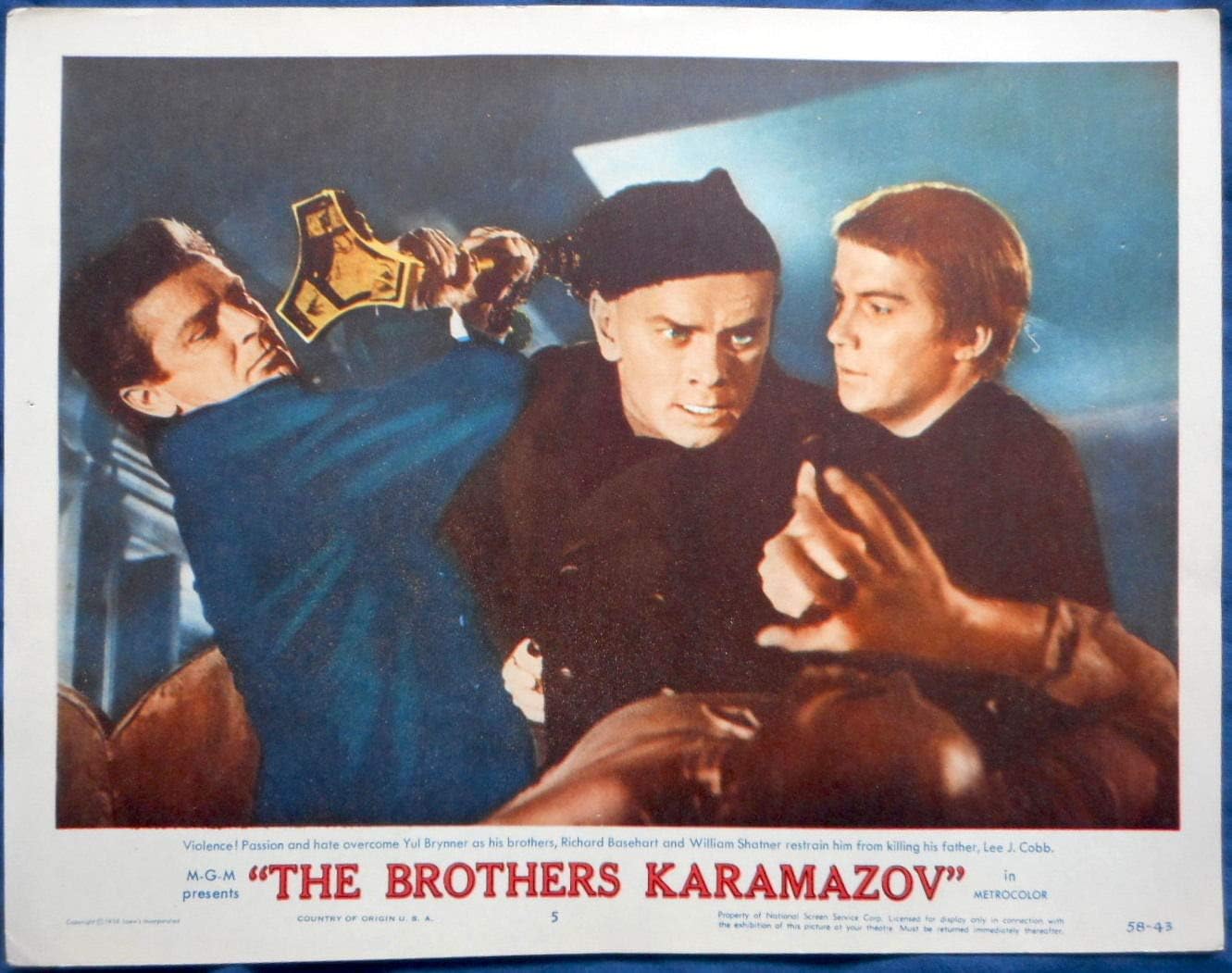 THE BROTHERS KARAMAZOV MOVIE POSTERYul Brynner William Shatner