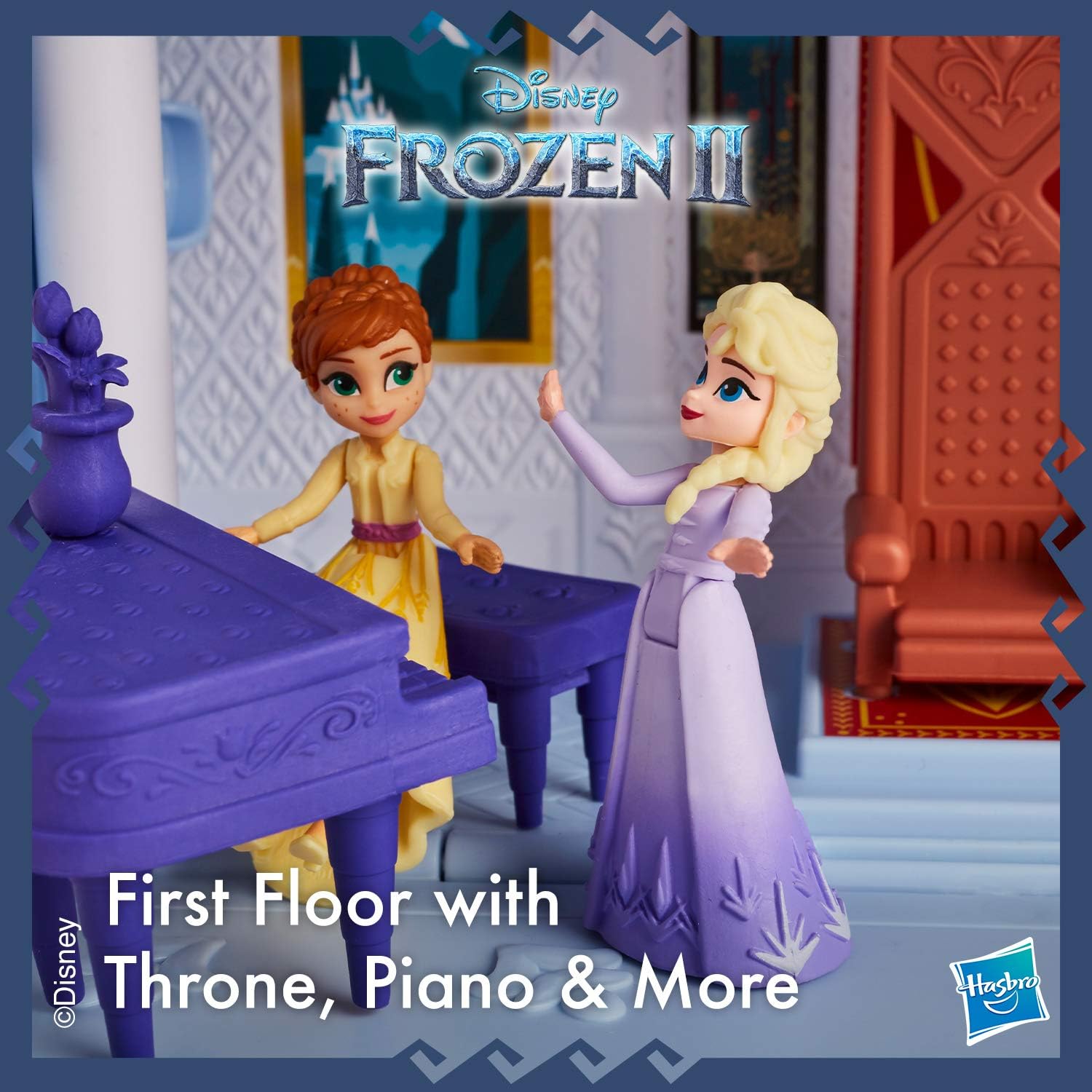 Disney Frozen Pop Adventures Arendelle Castle Playset with Handle, Including Elsa Doll, Anna Doll, & 7 Accessories - Toy for Kids Ages 3 & Up: Toys & Games