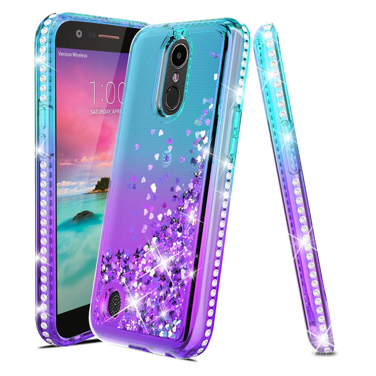 Best Lg K20 Plus Case Glitter Liquid