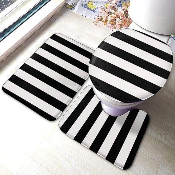 best gift Schwarz-Weiß-Mosaik vertikale Streifen-Sammlung 3 Stück