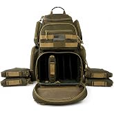 K-Cliffs Tactical Range Backpack &ndash; Lockable Bag for 5 Handguns Pouches &ndash; 900D Water‑Resistant with Rain Cover &amp; USA Patch