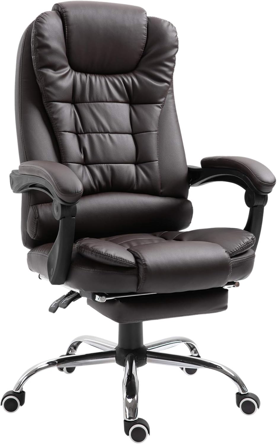 Executive PU Leather High Back Recliner Swivel Office Chair with