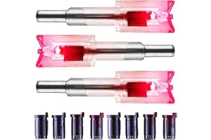 Ellen Archery Lighted Nocks for Crossbow Bolts 3PCS with ON/Off Switch - Universal Fit for Bolts with .285"/.297"/.300"/.305" Bushings Led Nocks