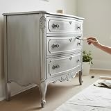Shabby Chic Furniture Paint Antique Silver 100 ml Chalk Based Distressed Finish view 3