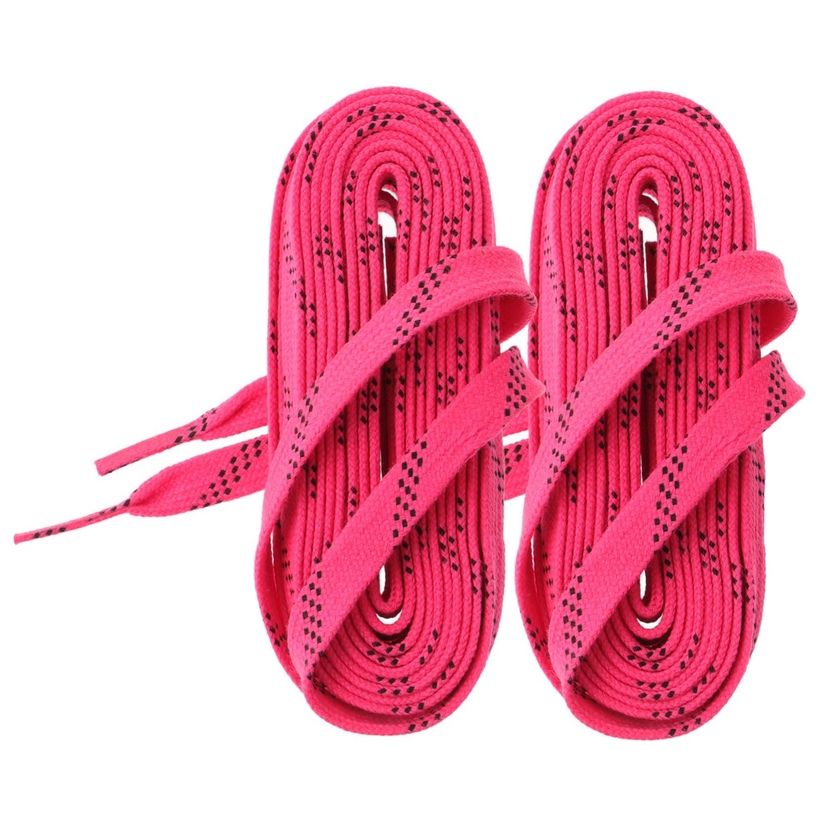 Waxed Flat Ice Hockey Shoelaces Made of Elastic Hockey Sports Shoe Laces Durable and Pressure Reducing Suitable for Ice Hockey Roller Skates Pink