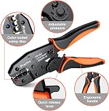 Preciva Ratchet Insulated Wire Terminal Crimping Tool Pliers AWG 20-10 view 3