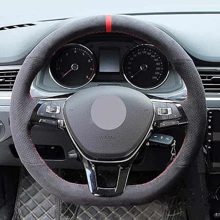 Amazon Useka トヨタ86 スバルbrz ステアリングカバー ハンドルカバー 手縫い ブラックスエード インテリア 全包囲 専車専用 内装パーツ カスタムパーツ 穴あけスエード赤マーク ハンドルカバー 車 バイク