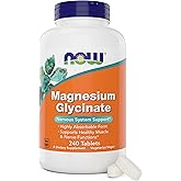 Now Foods Magnesium Glycinate, 240 Tablets - Supports Healthy Muscle and Nerve Functions - Non-GMO