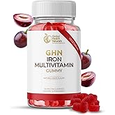 Vegan Women’s Multivitamin Gummies with Iron – Adult Gummy Multivitamins for Daily Energy & Wellness – Natural Grape Flavor – Non-GMO, Gelatin-Free, Gluten-Free – 30 Day Supply