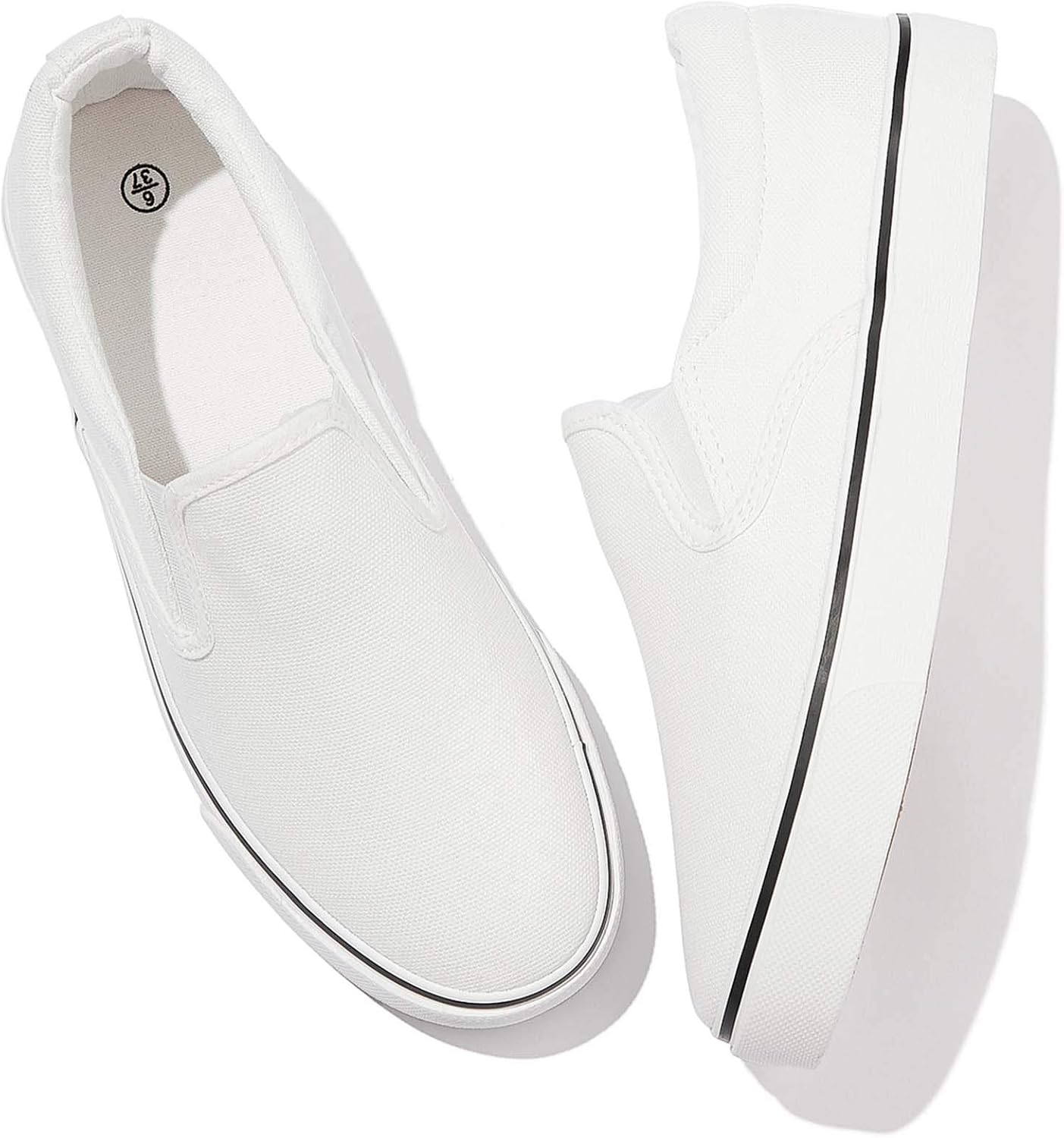 women's fashion casual trend color matching canvas sneakers