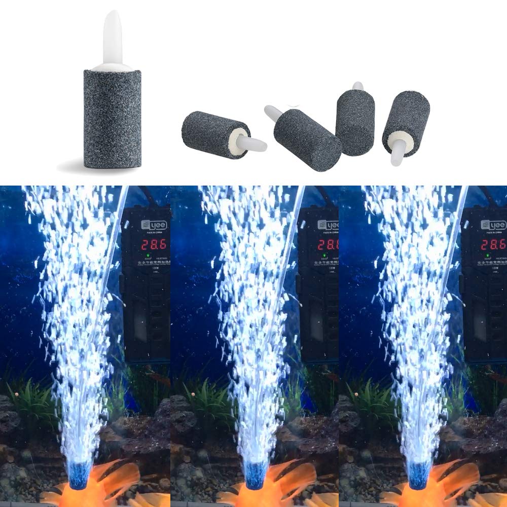 Wenshall 10PCS 1 inch Cylinder Air Stones with 2 ThreeWay Splitte