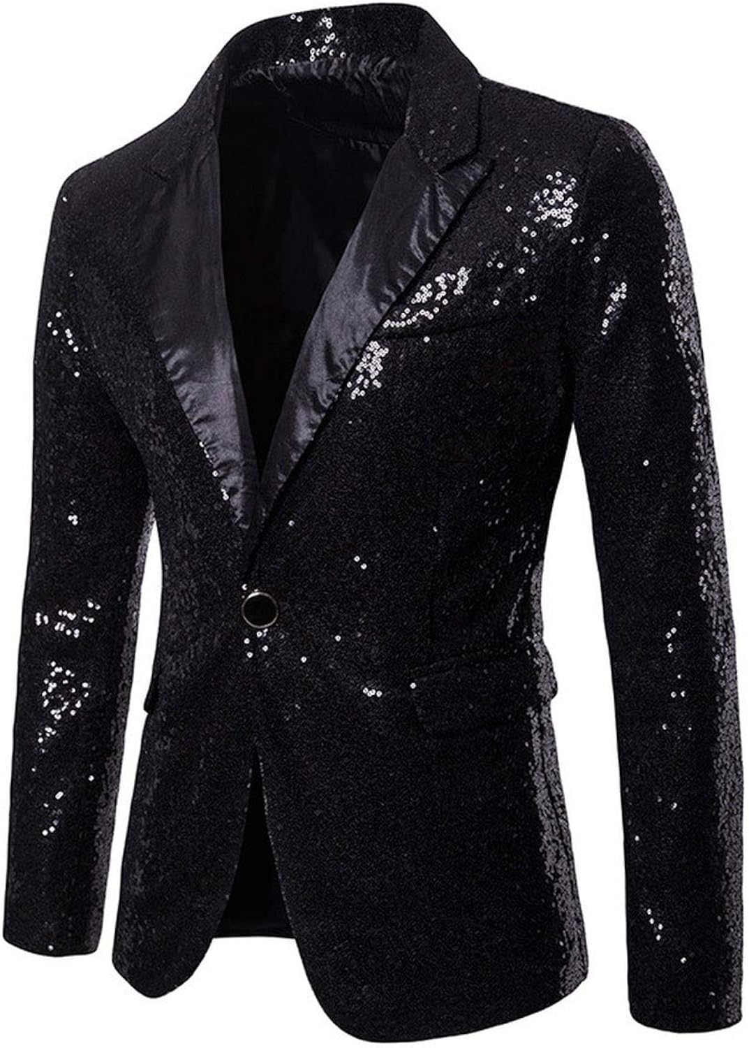 Lionel Philip Shiny Gold Pailletten Glitter verschönert Blazer Jacke