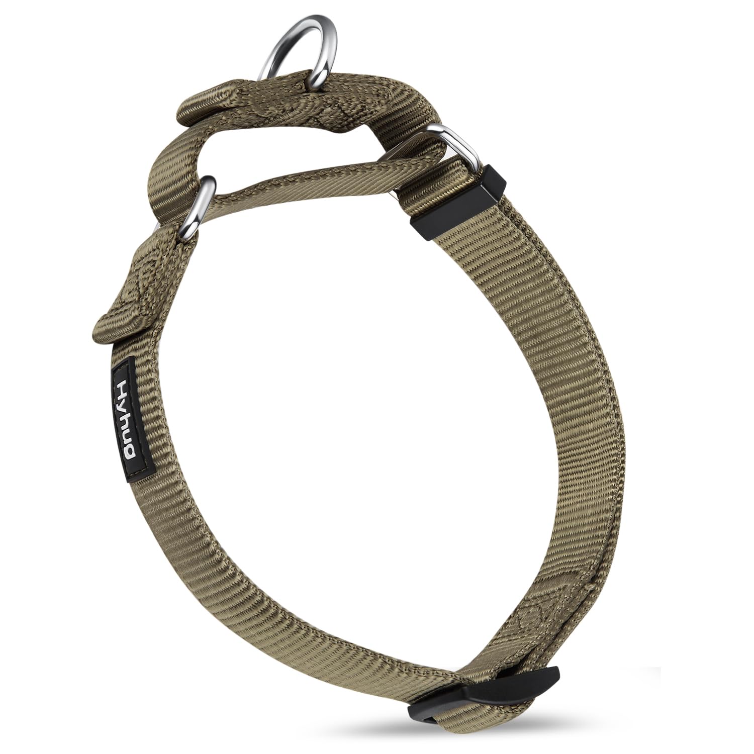 Photo 1 of Premium Upgraded Durable Nylon Anti-Escape Martingale Dog Collar for Medium Boy and Girl Dogs Comfy and Safe - Walking, Professional Training, Daily Use. (Medium, Military Green)