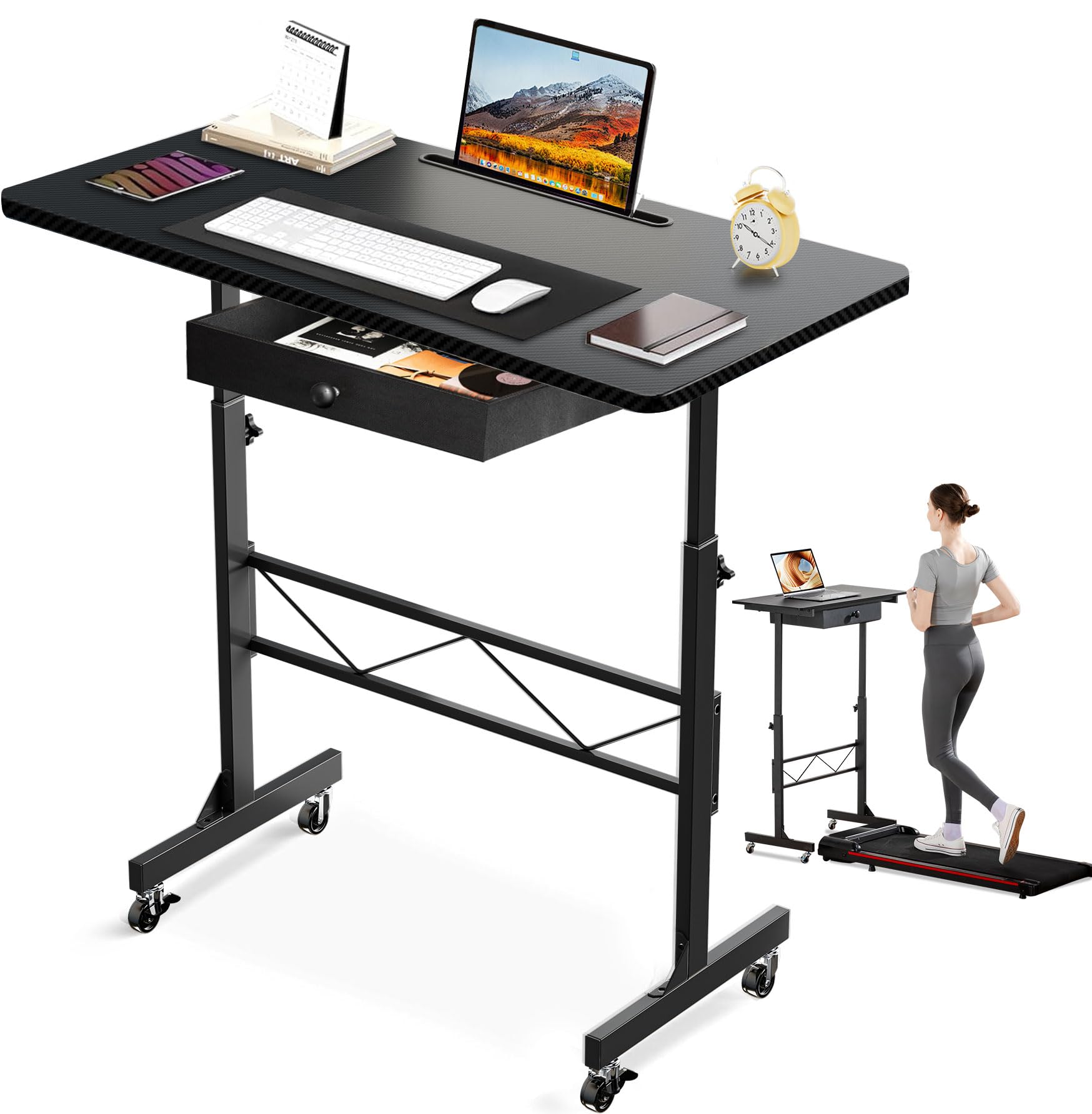 GTRACING Small Standing Desk Adjustable Height