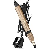 Artisan L'uxe Beauty Velvet Jumbo Black Eyeliner with Free Sharpener | Blendable Makeup for Smokey Eyes - Waterproof Smudge Proof Pencil Eyeliner, Built-in Smudger &amp; Long Lasting