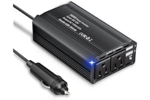 VICSOON 300W Power Inverter 12V DC to 110V AC Car Plug Adapter, Car Outlet Adapter to Wall Plug with 3A/2.4A USB-A, Car Charger Converter Plug in for Laptop Road Trip Essentials Camping Accessories