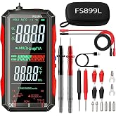 Rechargeable Digital Multimeter 6000 Counts True RMS Smart Tester with 5-Inch Screen, Auto-Range, NCV Detection, Capacitance &amp; Temperature for Home Automotive Industrial Electrical Repairs (Red)