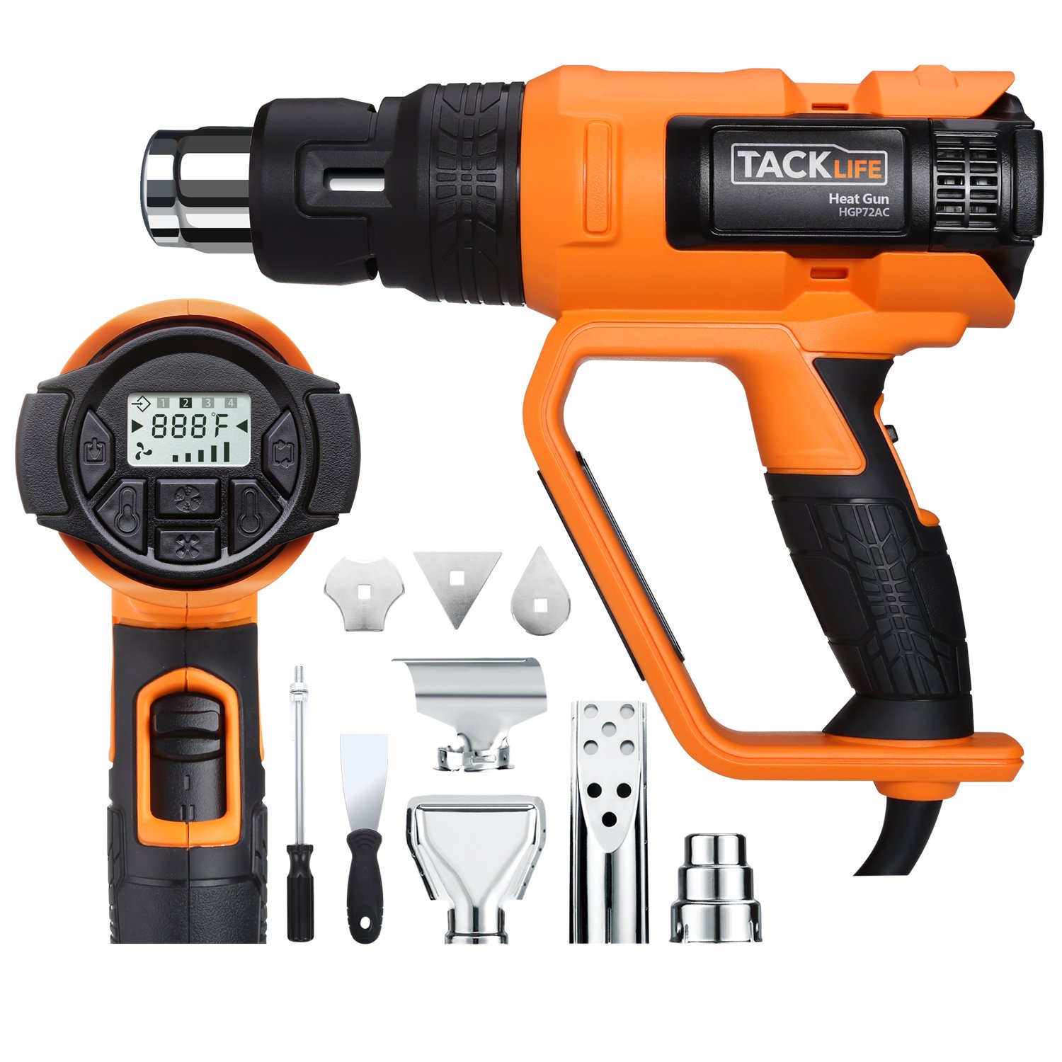 Heat Gun, Tacklife HGP72AC 1700W Heavy Duty Hot Air Gun with Large LCD Display, 689749220926 eBay