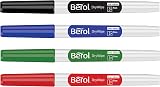Berol Dry Wipe Whiteboard Markers Fine Tip Black 4 Pack view 2