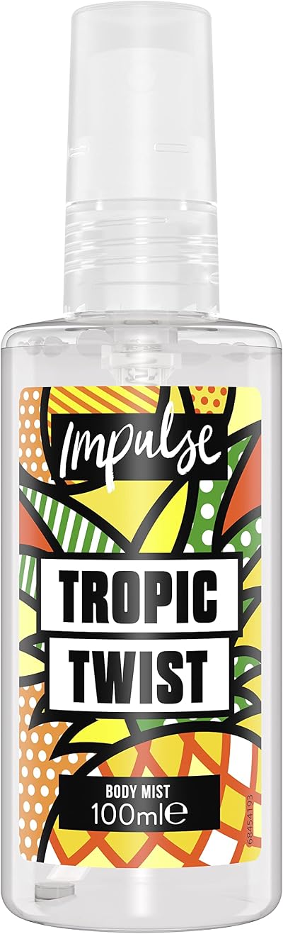 Impulse Tropic Twist Body Mist 6 x 100ml - Fruity Floral Fragrance