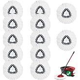 12Pack Spin Mop Replacement Heads,100% Microfiber,Household Floor Cleaning | Compatible with Cedar Mop Heads,Deep-Cleaning,Machine Washable,360&deg;Edge-to-Edge Reach,Pet Household Floor Maintenance