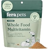 Fera Pets Whole Food Cat &amp; Dog Multivitamin with Probiotics - 3.7 oz | Powder Cat &amp; Dog Food Topper with Organ Meats, Vegetables, Greens, Fruits &amp; Vitamins