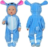 Aolso 14-18 Inch Baby Doll Clothes Hooded Jumpsuit with Coat Hanger (Blue) view 4