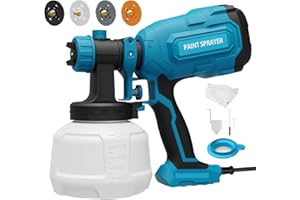 WIBENTL Paint Sprayer, 700W HVLP Spray Gun with 4 Brass Nozzles & 3 Patterns, Paint Gun with Adjustable Spray Width, Paint Sprayers for Home Furniture, Cabinets, DIY Works, Door, Garden Chairs etc.