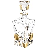 Barski - European Quality - Crystal - Whiskey - Liquor - Rectangular Shaped - Decanter - Raindrop Design With - View #8