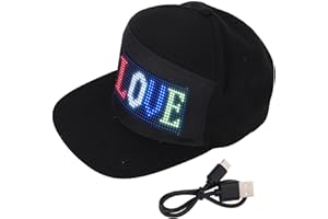 Jiawu Smart Led Display Screen Hat BT Mobile App Control Led Cap for Outdoor Activities Cotton Material