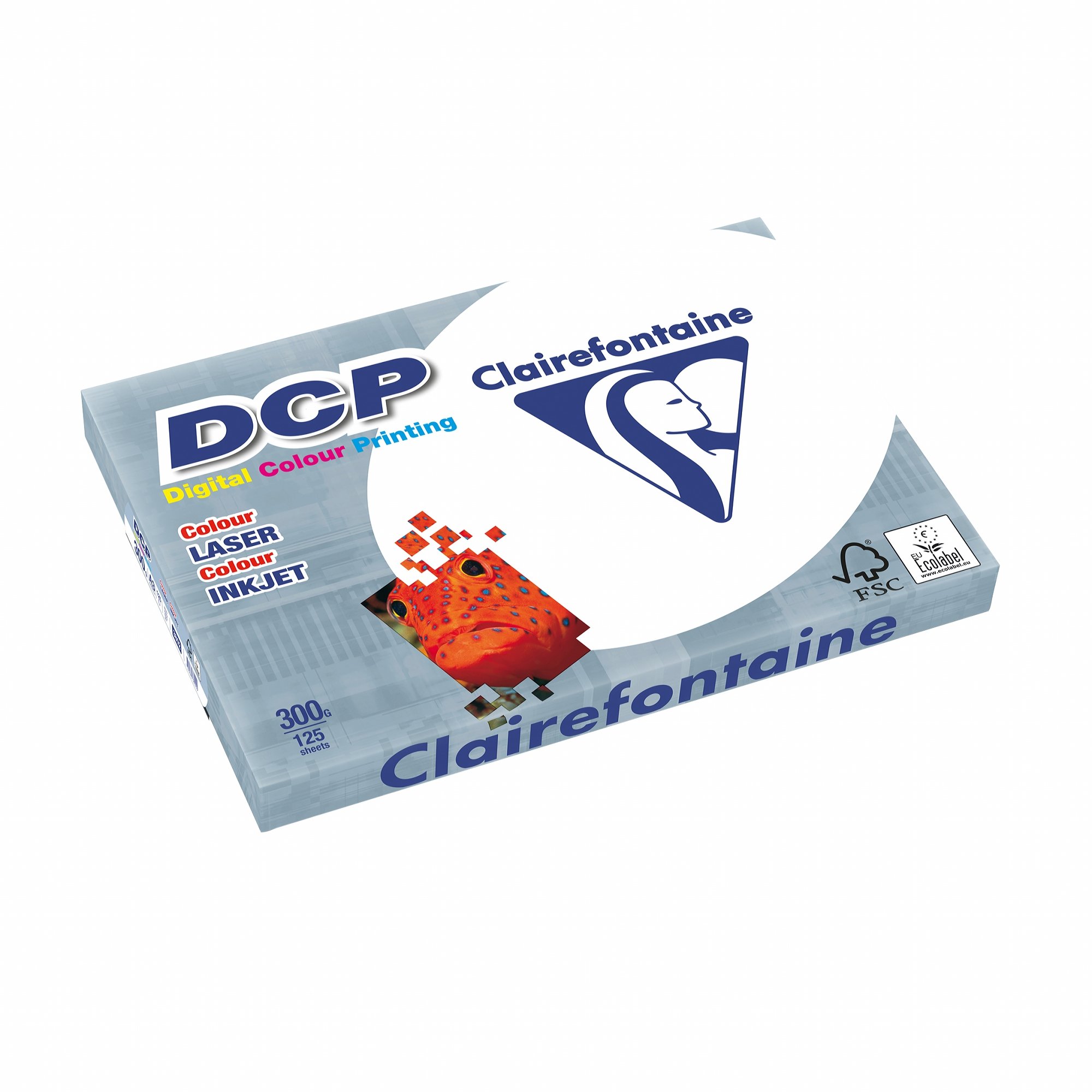 Clairefontaine DCP 3802C Printer Paper Premium Copier Paper for Colour-Intensive Image Printing, DIN A3, 29.7 x 42 cm, 300 g, 1 Ream of 125 Sheets, White