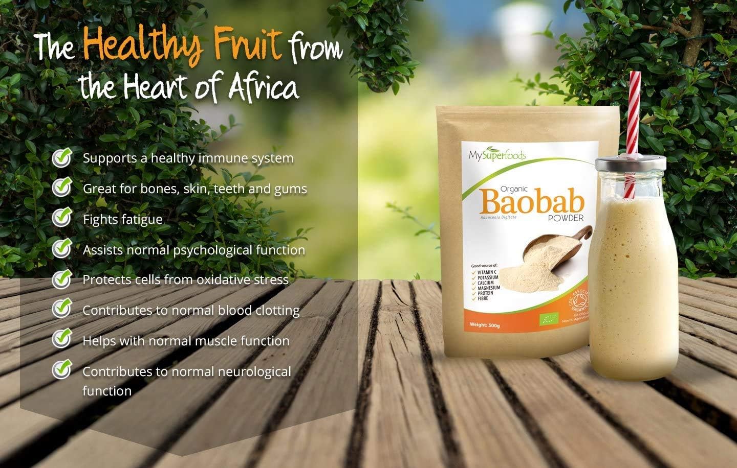 MySuperfoods Organic Baobab Powder 200g, 200 g (Pack of 1) - Image 4