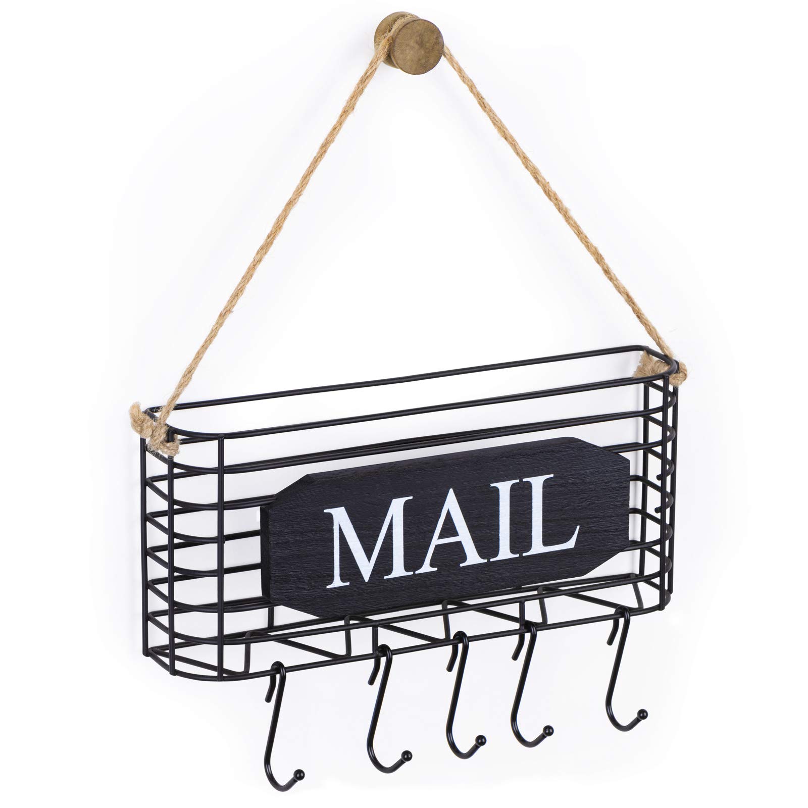 Photo 1 of SRIWATANA Mail Key Holder for Wall, Mail Organizer Wall Mount, Small Size, Black