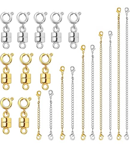 Zpsolution Locking Magnetic Clasps For Jewelry Necklaces Bracelets - Light And Small Keep The Clasp In Back