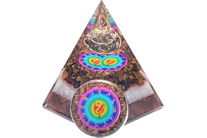 EVER VIBES Horoscope Orgone Pyramid & Palm Stone Set, Healing Crystal Capricorn Zodiac Sign Gift Set Made of Pyrite & Bronzite for Protection and Vitality