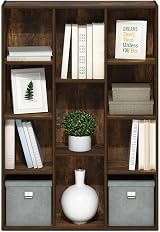 Furinno LUDER 11-Cube Book Shelf Reversible Amber Pine 23.9D x 73.9W x 105.9H cm view 4