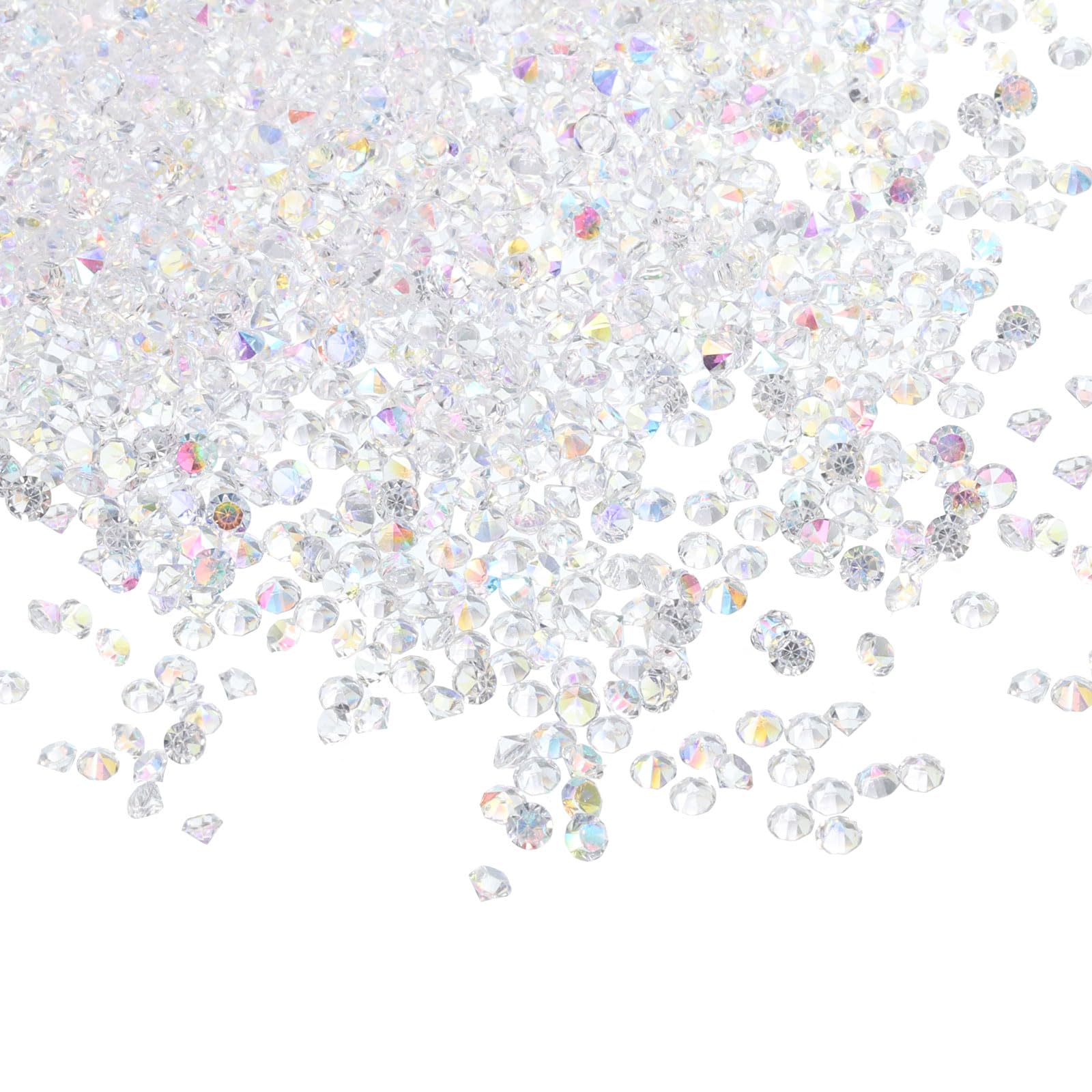 PATIKIL 14000Pcs Wedding Table Scatter Confetti Crystals 3mm Acrylic Diamonds Vase Fillers Gems for Table Centerpiece Decorations Bridal Shower Party, Clear AB