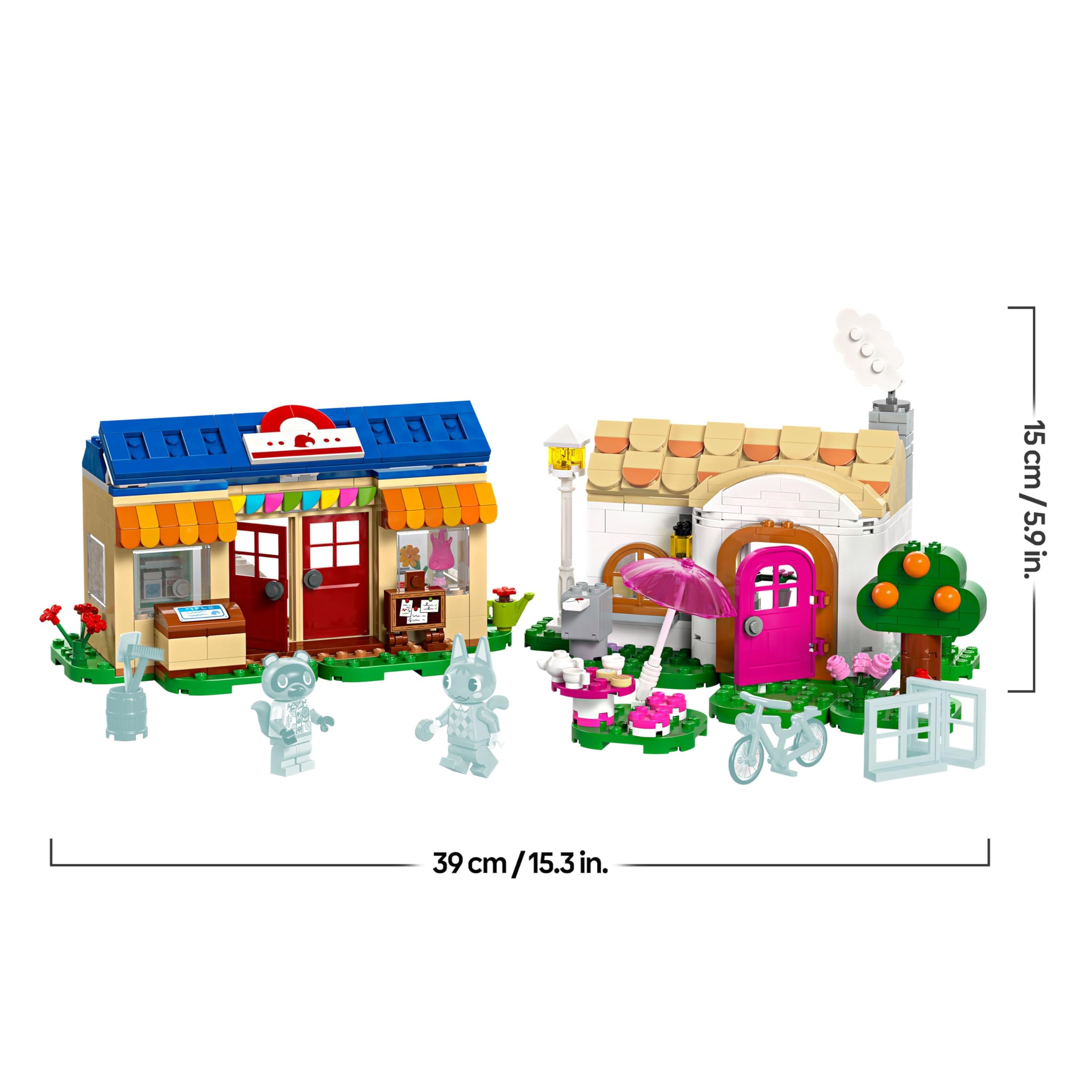 LEGO Animal Crossing Nooks Laden und Sophies Haus Set, kreatives Spielzeug für Kinder mit 2 Mini-Figuren aus der Videospielreihe, Geschenk für Mädchen und Jungen ab 7 Jahren 77050 8