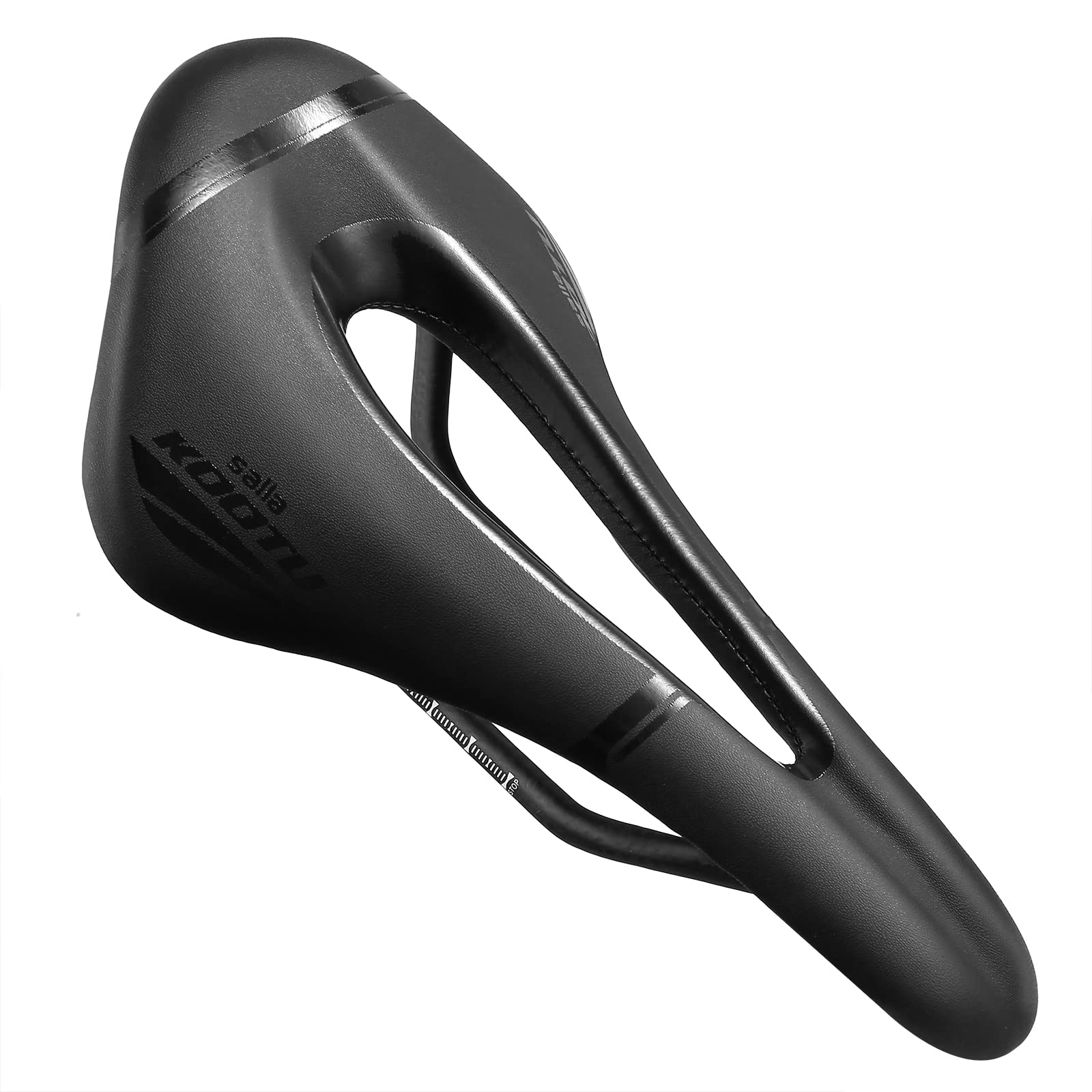 KOOTU Road Bike Seat - Comfort Universal Racing Bike Saddle, Waterproof Suspension, Black, PVC Leather, 10.62 x 5.51 x 2.75 inches, 255g, Unisex-Adults, Cyclists, Outdoor Enthusiasts, Comfort-Seekers