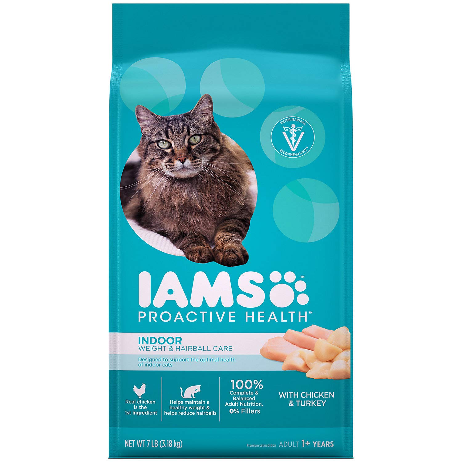Iams Proactive Health Adult Indoor Weight & Hairball Control Dry Cat