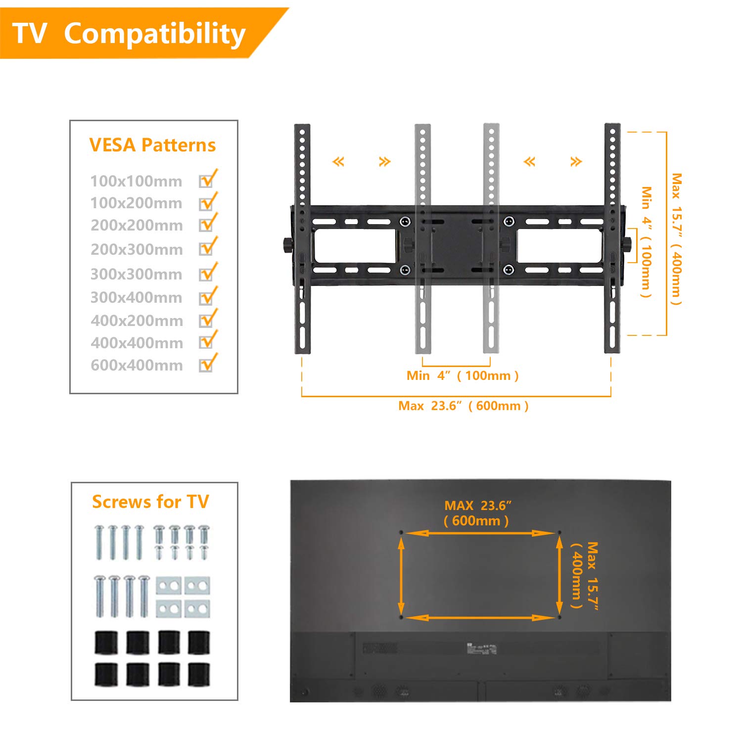 TAVR Tall Rolling Mobile TV Cart Floor Stand with Height Adjustable