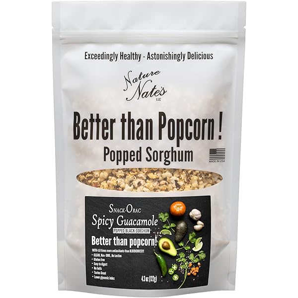 Vegan Popped Sorghum Variety 5 Pack - Gluten Free Healthy Snacks 4.3-5 Oz Bags