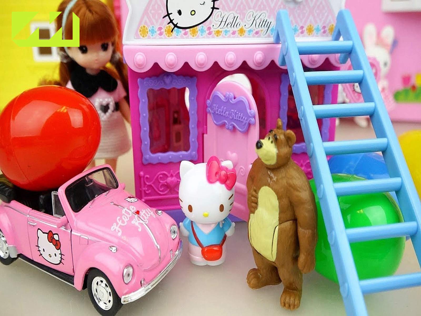 kitchen cart and baby doll toys surprise eggs baby doll play