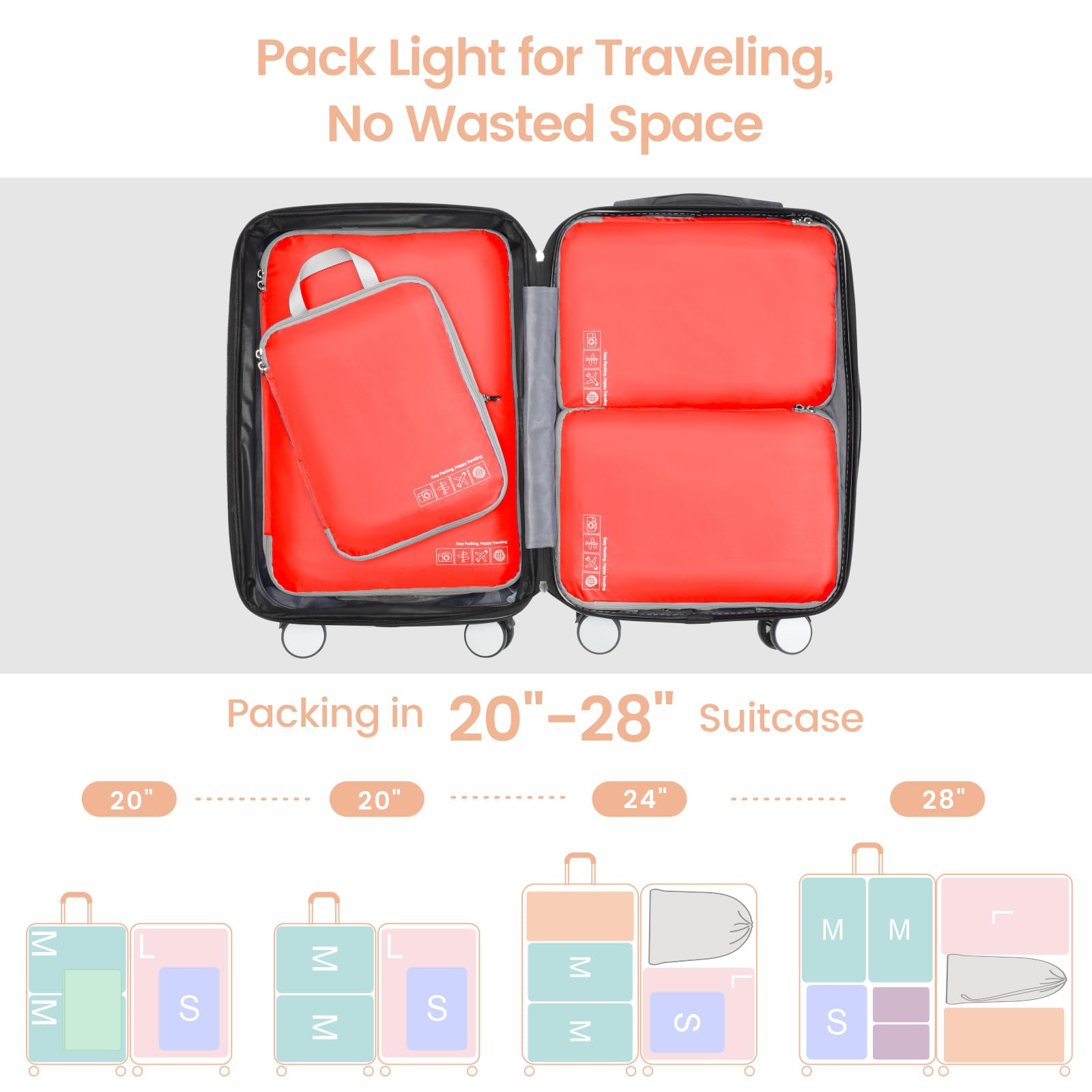 Amazon Basics Small Packing Cubes For Travel Clothes Organizer Bag