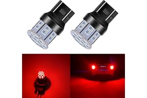 LEDYOTRY 7443 7440 LED Bulb Red Tail Brake Lights, 12V-24V Super Bright Low Power 7441 7444 W21W T20 LED Bulb Replacement for Brake Lights, Tail Lights, Turn Signal Stop Lights, Pack of 2